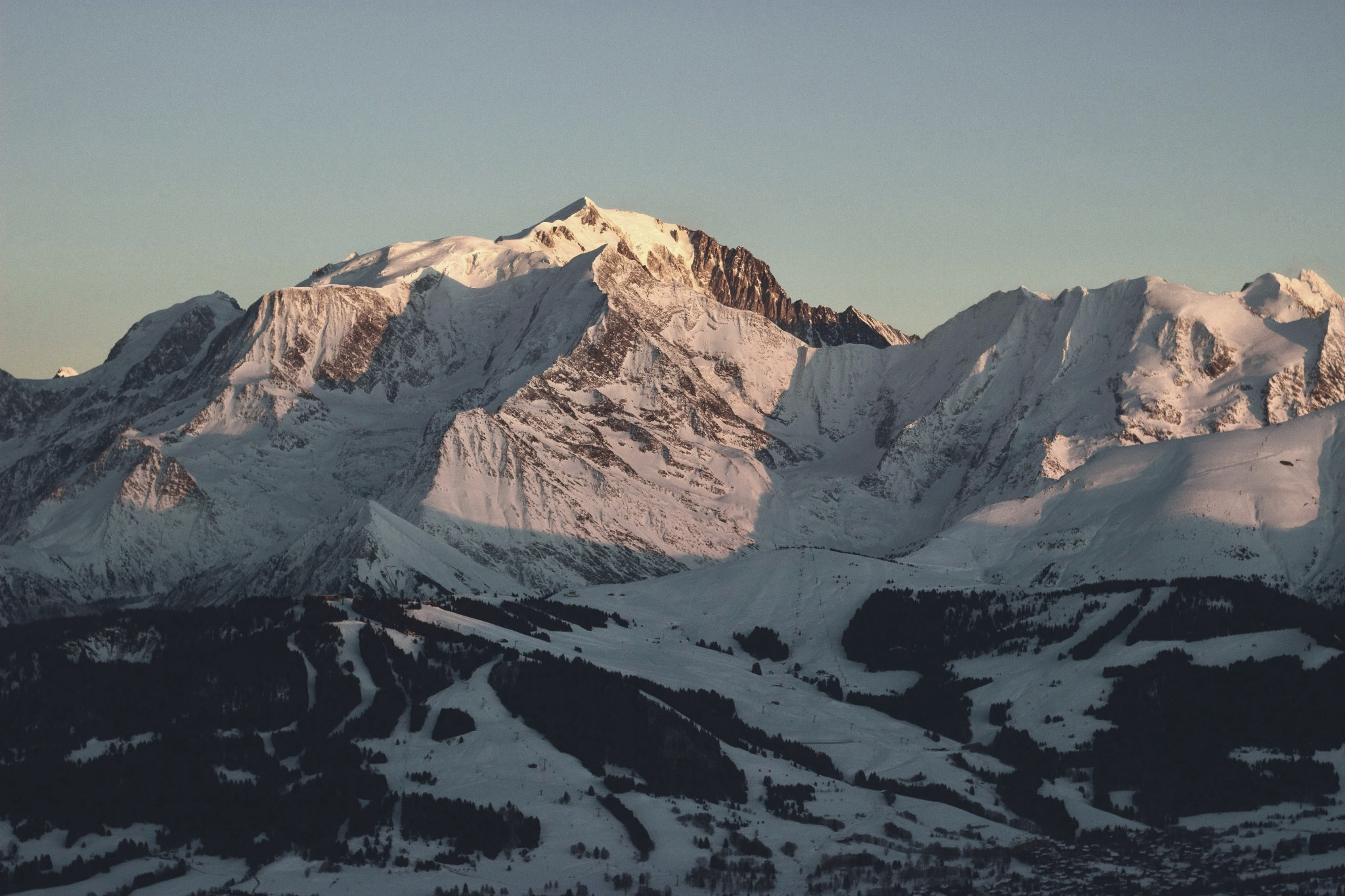 Alpine mountain in daylight